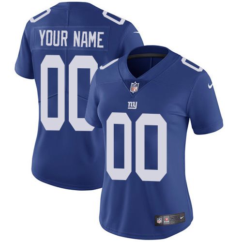 2019 NFL Women Nike New York Giants Home Royal Blue Customized Vapor jersey->customized nfl jersey->Custom Jersey